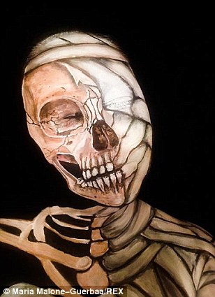 Maria often uses herself as a model