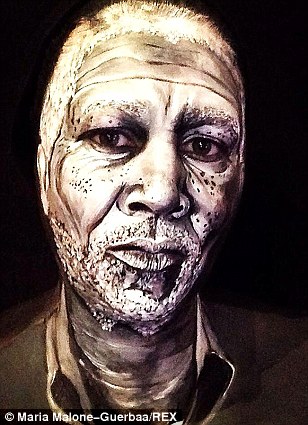 Morgan Freeman face paint